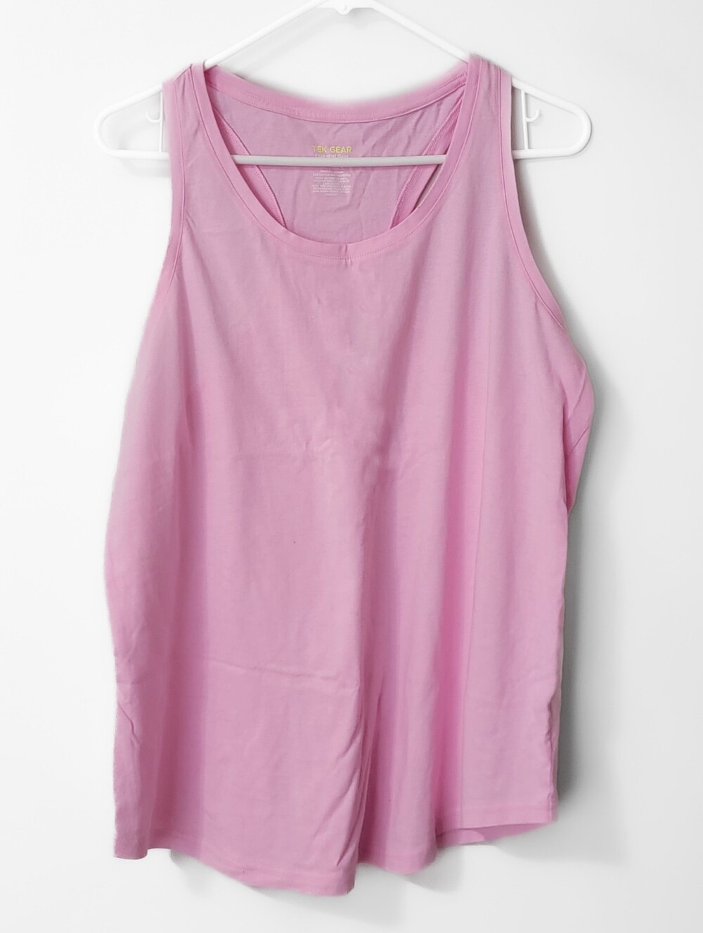 Women’s Light Pink Scoop Neck Tank Top - Casual Everyday Essential Size XL